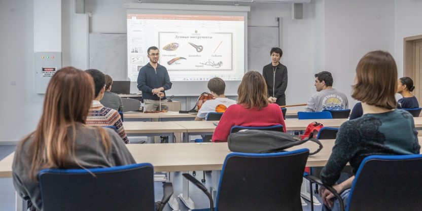 Students in a classroom at Kazakhstan