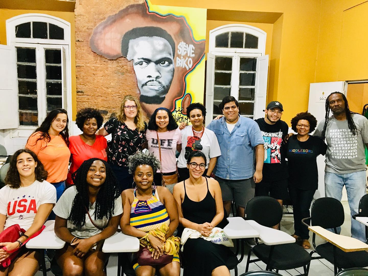 Students and local partners at the Steve Biko Institute