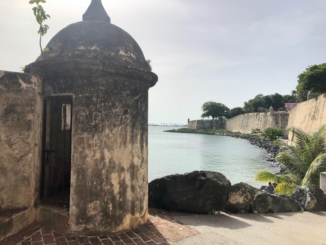 Fortress and sea in Old San Juan