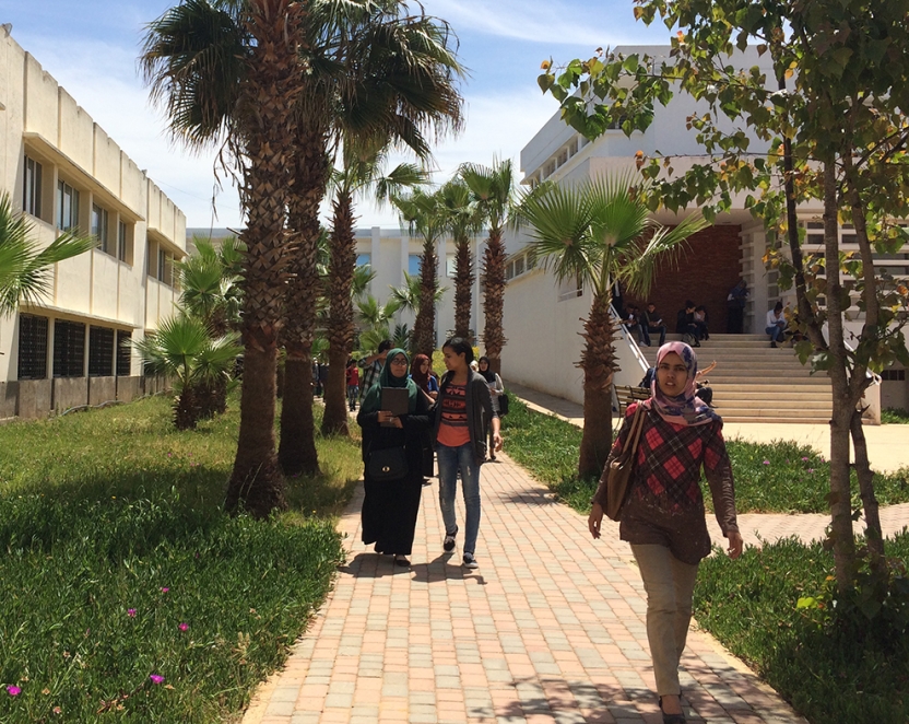 The campus of the University of Mohammad the Fifth in Rabat.