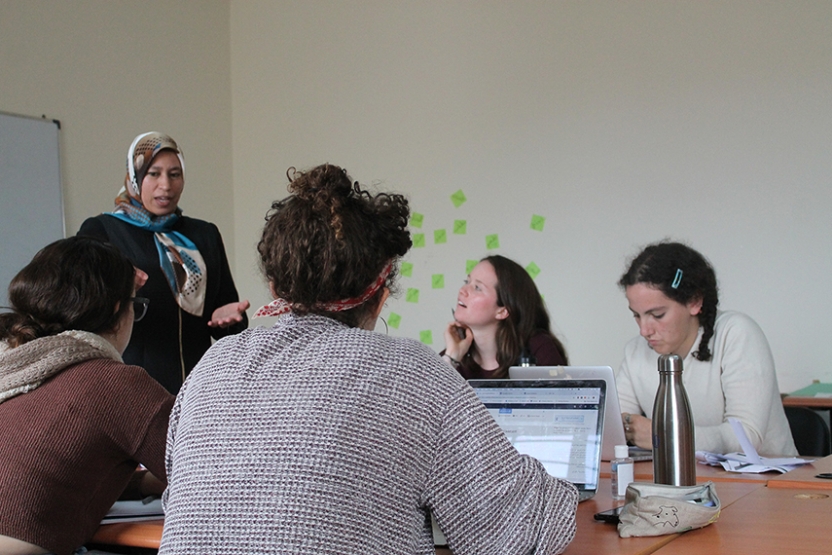 Students in Class in Morocco.