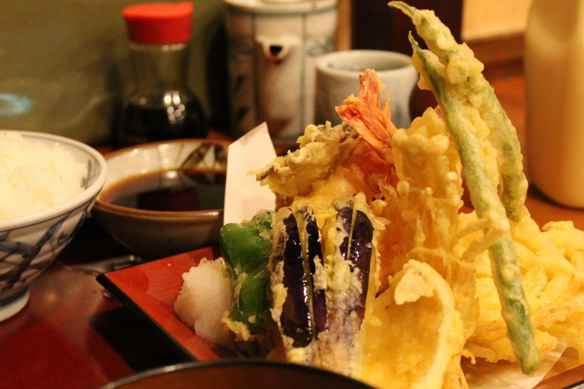Fried vegetables on a table