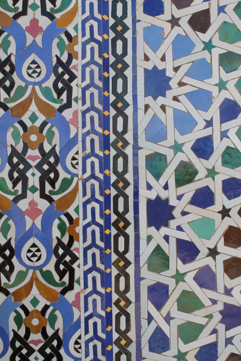 Colorful geometric tiles