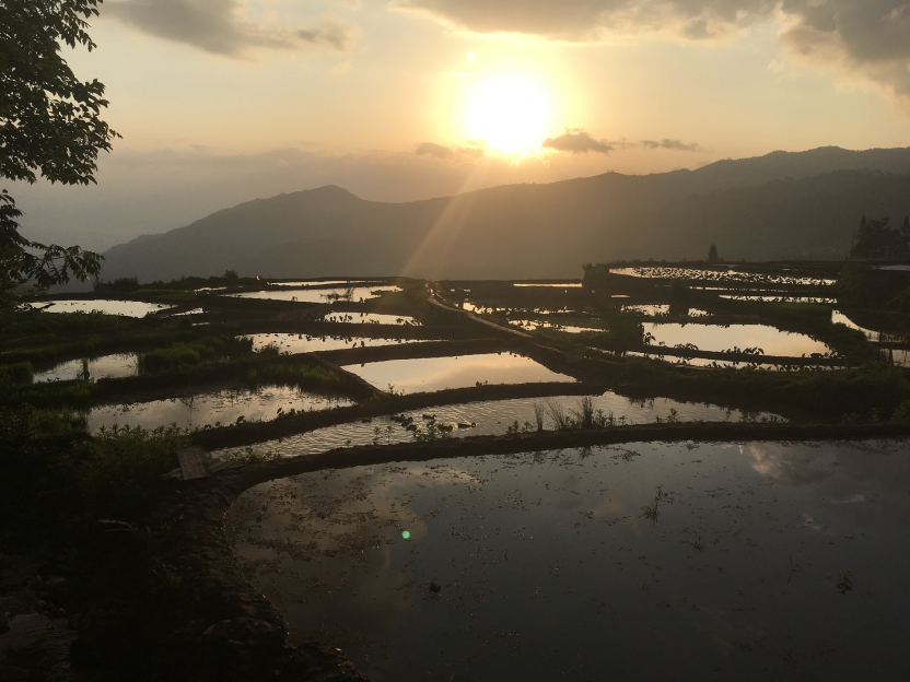 Sunrise Over Terraces in Yuanyang, China