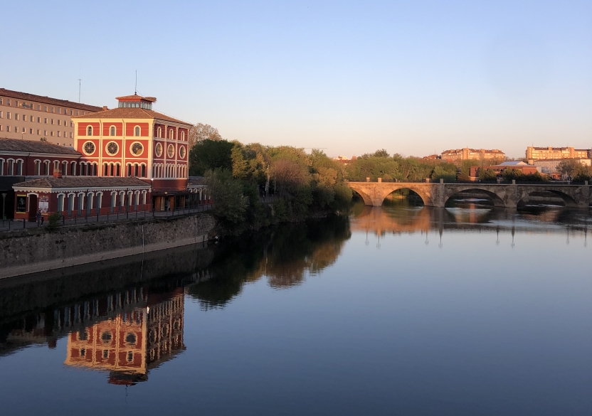 View of the river of Logroño.