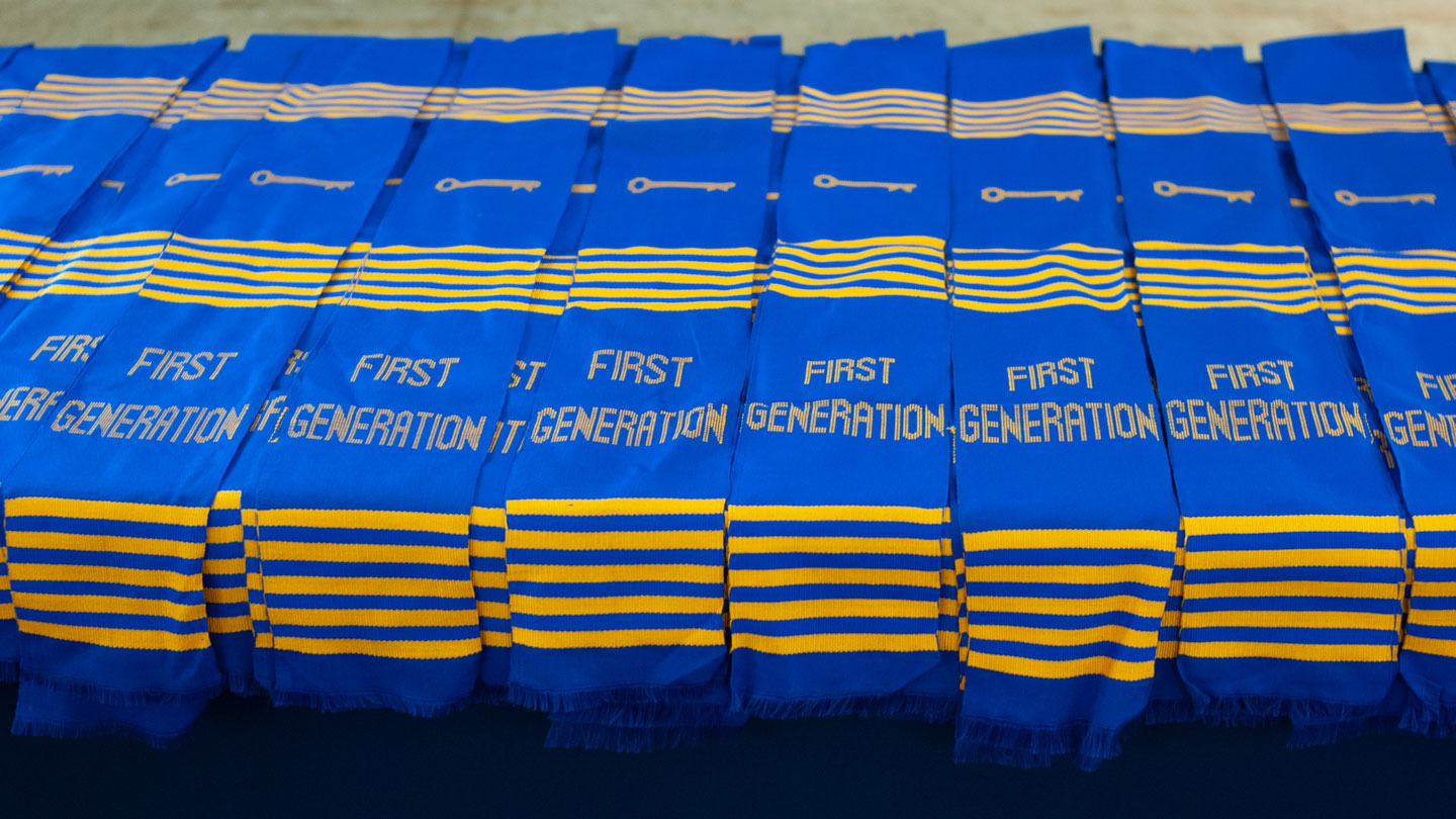 Sashes from First-Gen graduation