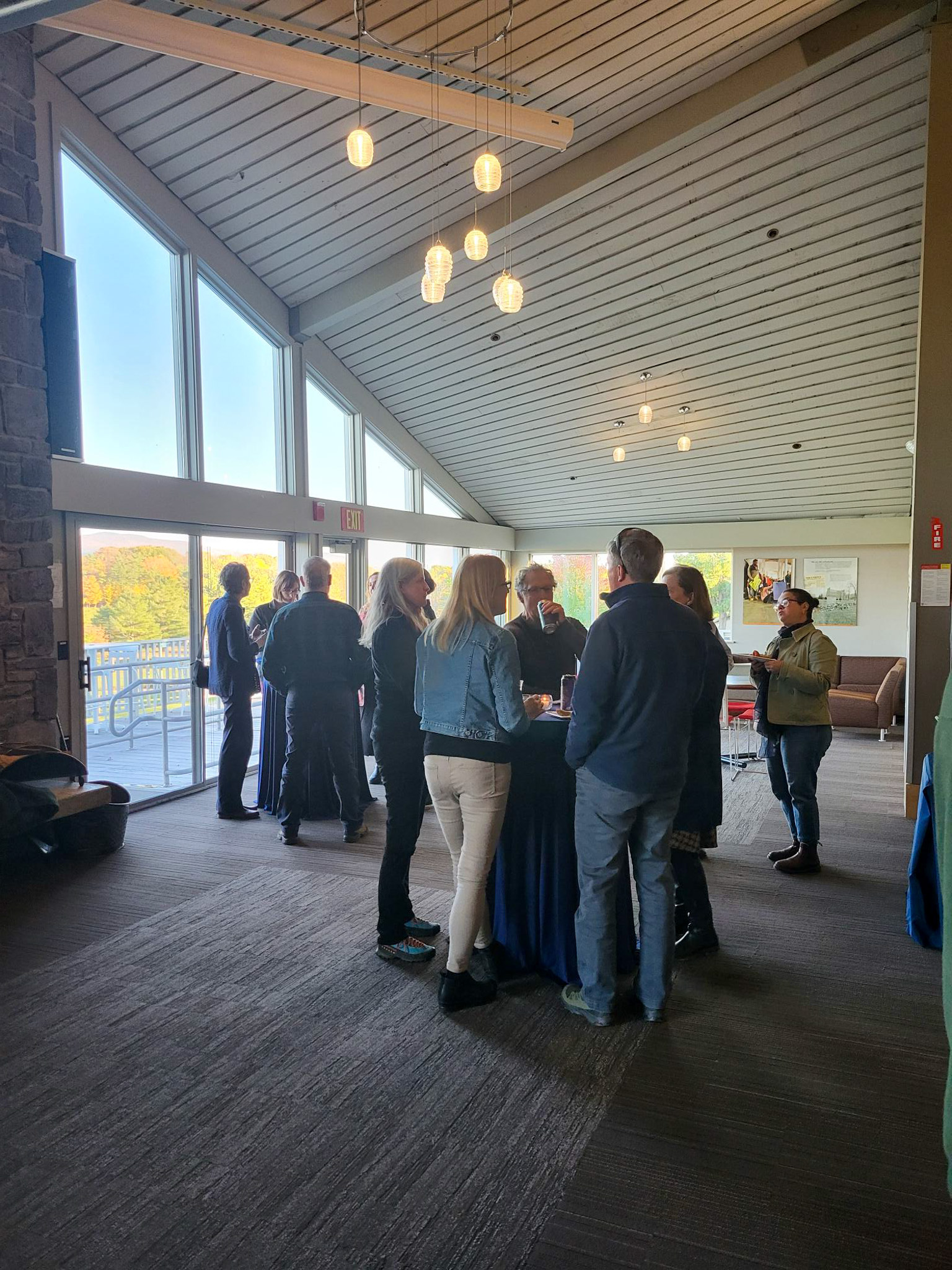 Room of colleagues socializing