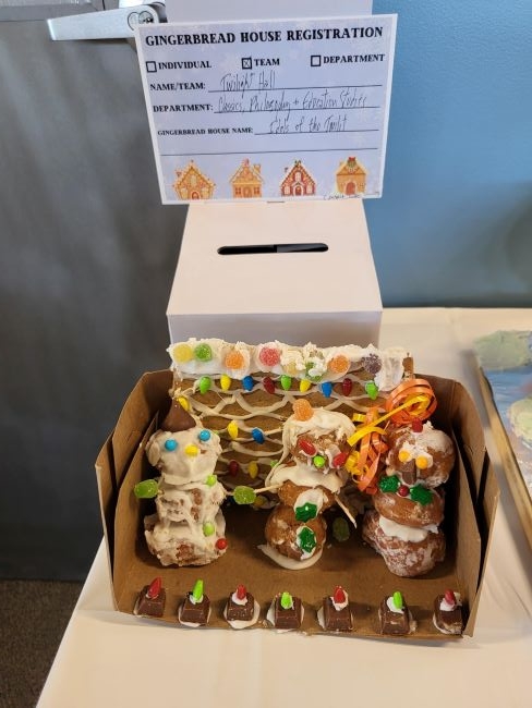 Three Snowmen Gingerbread scene