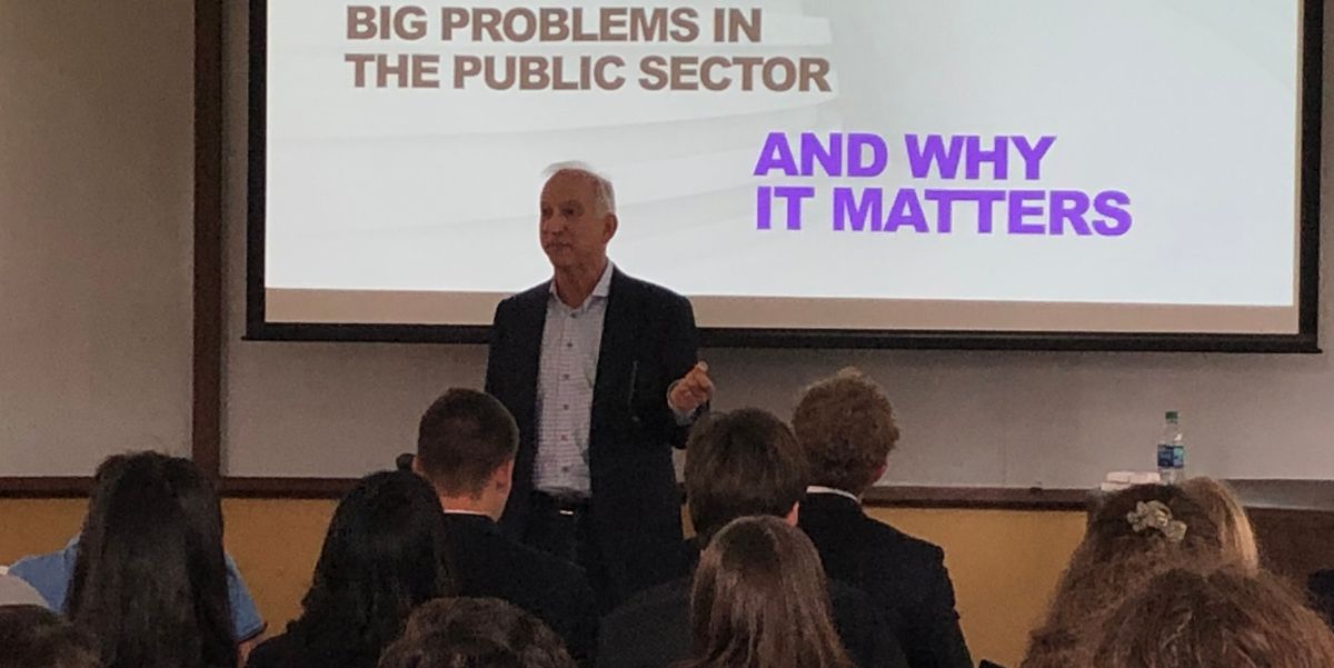 John Gooman with Middlebury Students