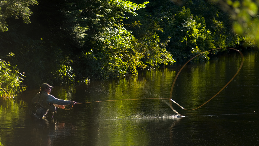 Fly fishing near Bread Loaf