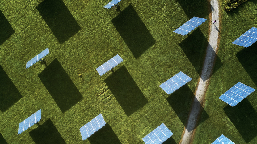 Solar array on campus