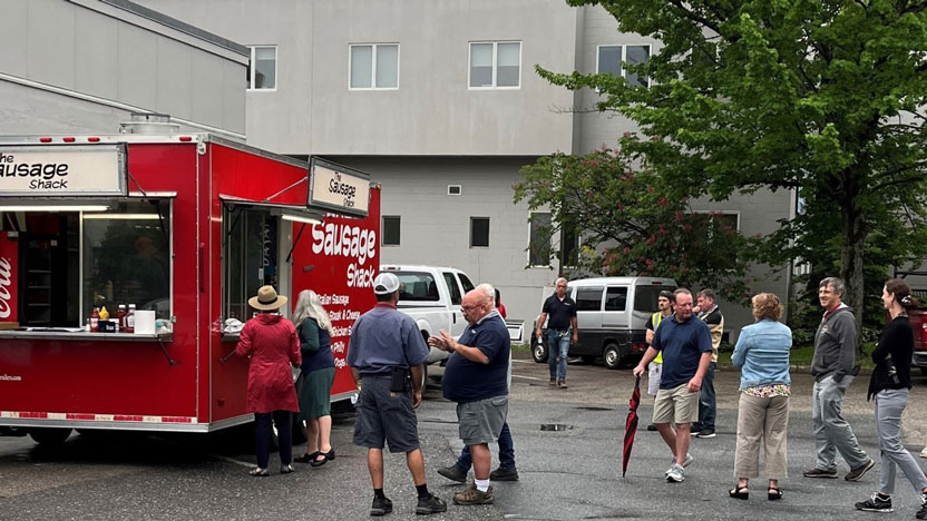 People at the Sausage Shack