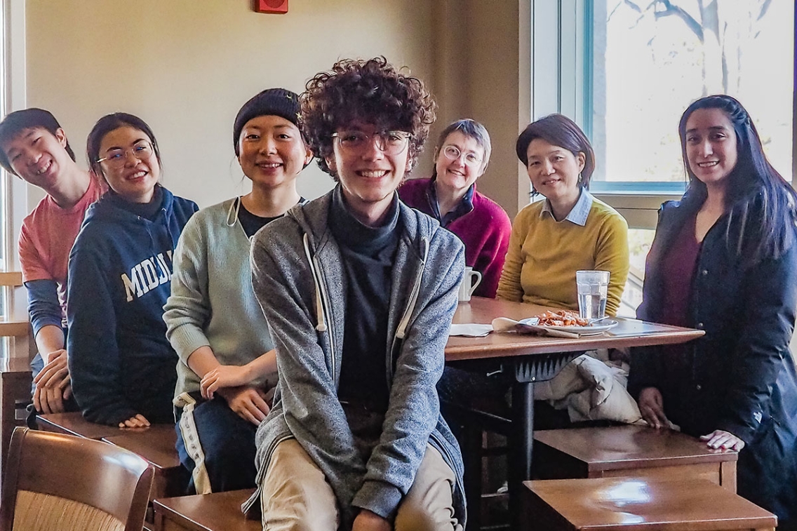 JSSL student lunch with Atsuko Kuronuma