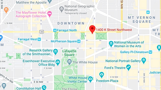 Ariel map of Washington, D.C.