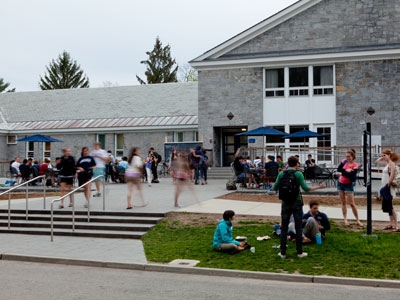 The exterior of Proctor Dining Hall.