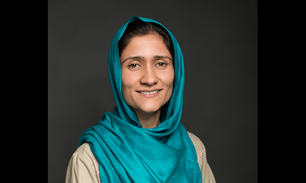 Shabana Basij-Rasikh smiles at the camera.