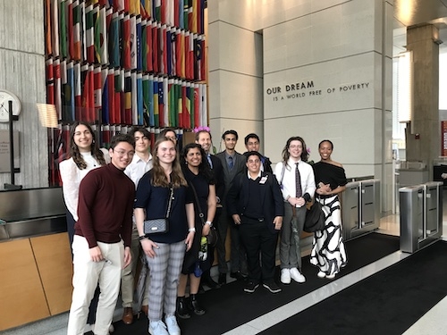 Students in a group in DC