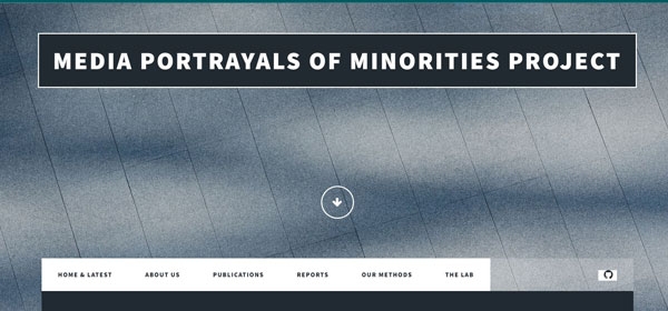 Screen capture from Media portrayals of minorities project.