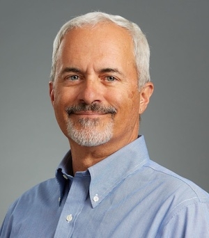 Man in blue shirt