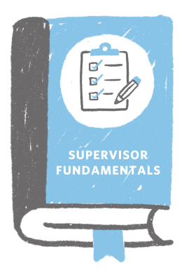 small blue book with Supervisor Fundamentals title