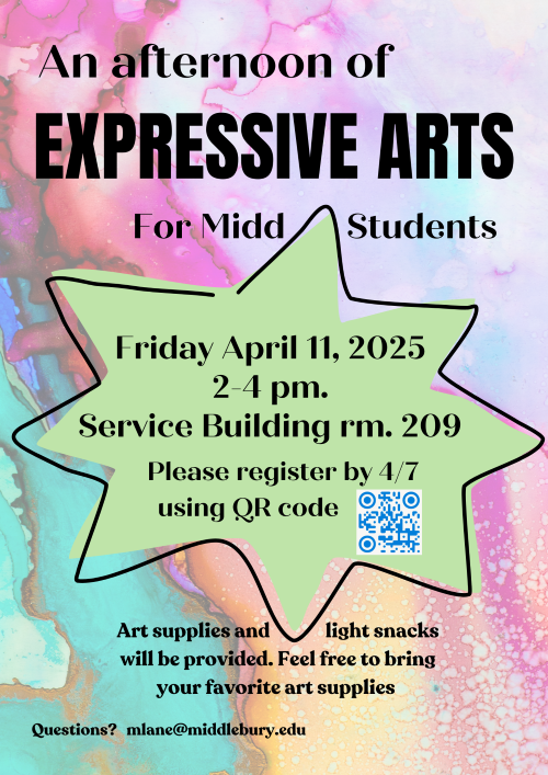 Expressive Arts Friday April, 11 2025 In Service Building 209