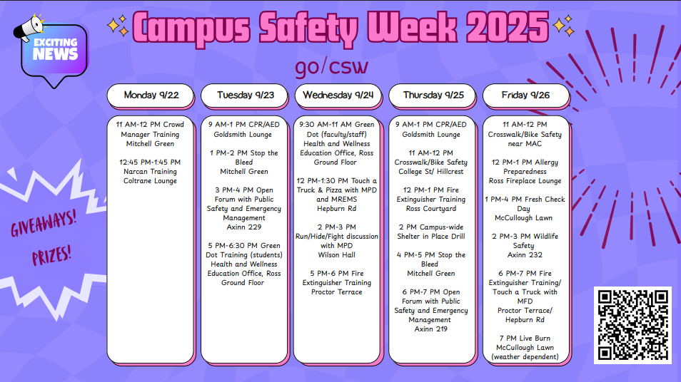 Schedule of Events