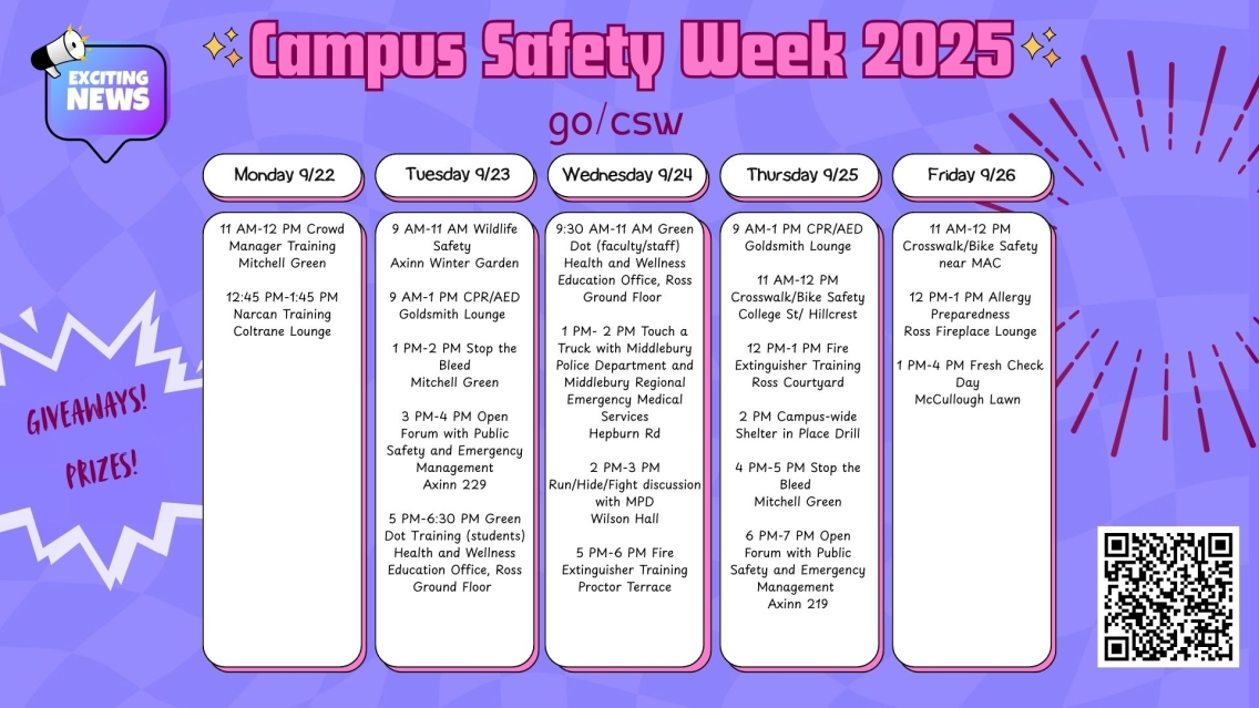 Schedule of Events