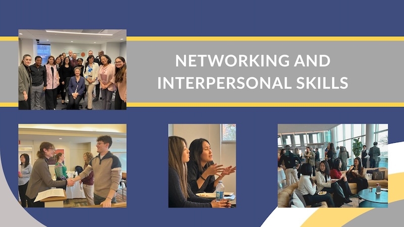 Photos of people networking