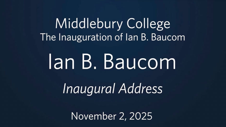 Ian Baucom Inaugural Address screen capture