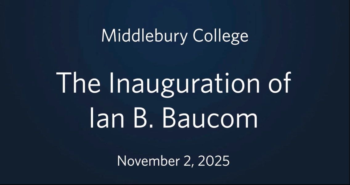 Title card for the inauguration video.
