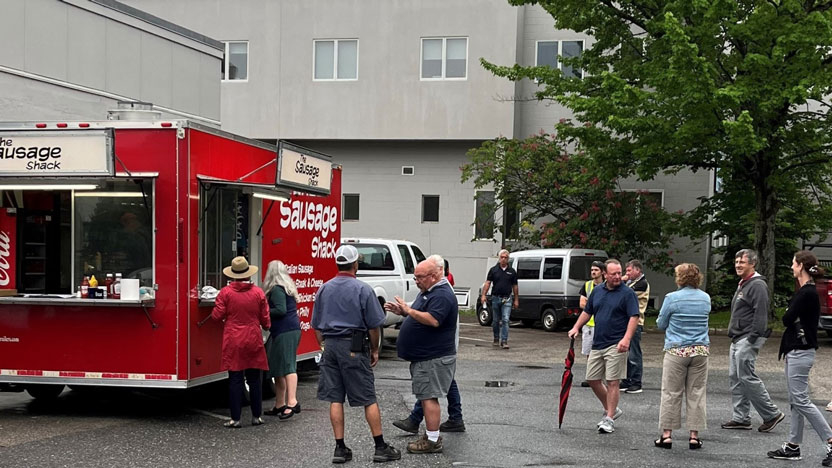 People at the Sausage Shack