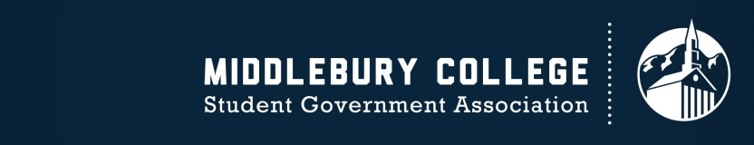 The Middlebury College Student Government Association banner.