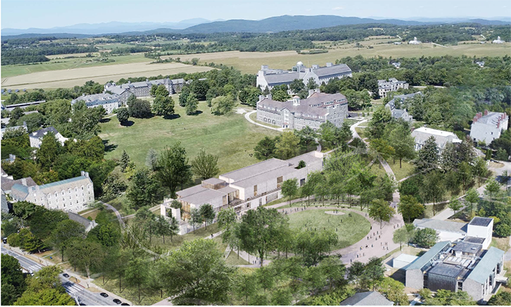 Mockup Aerial View of the Marna O. Davis Museam 