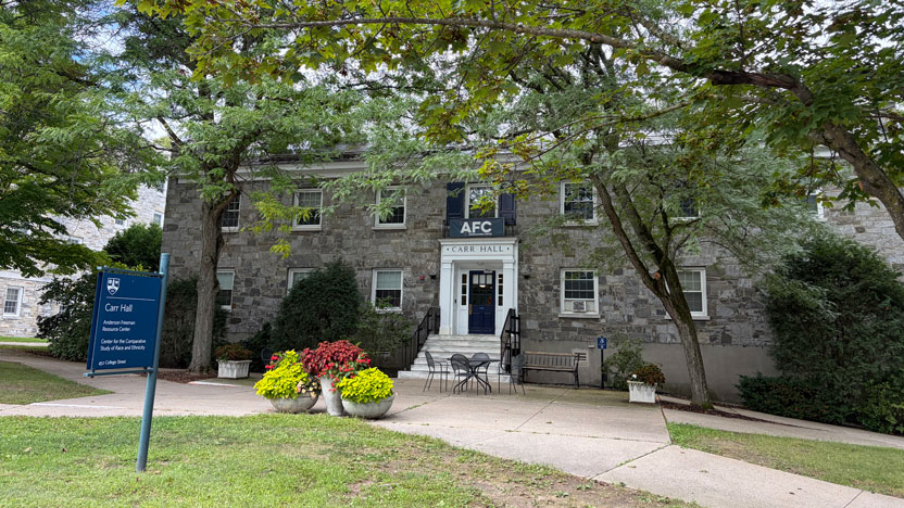 Exterior of the Anderson Freeman Center on the Middlebury College Campus.