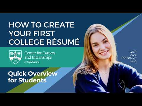 Play How to Create Your First College Résumé (Quick Overview for Students)