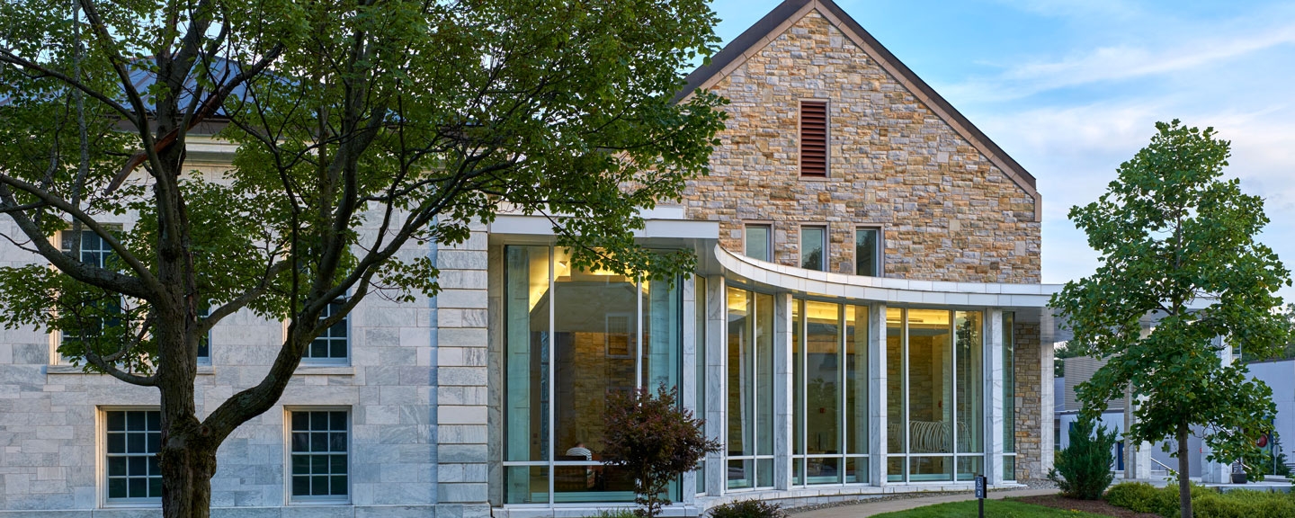 The exterior of the Axinn Center for the Humanities.