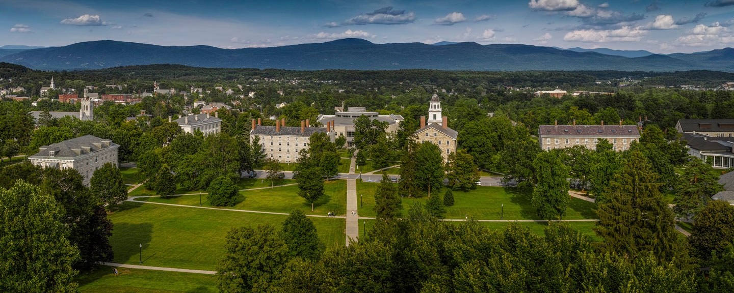 Middlebury campus panoramic.