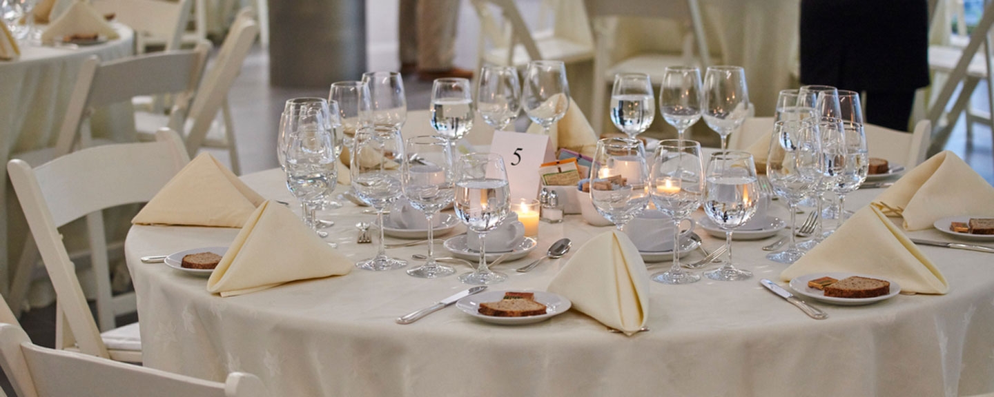 A festive table set for a special event.