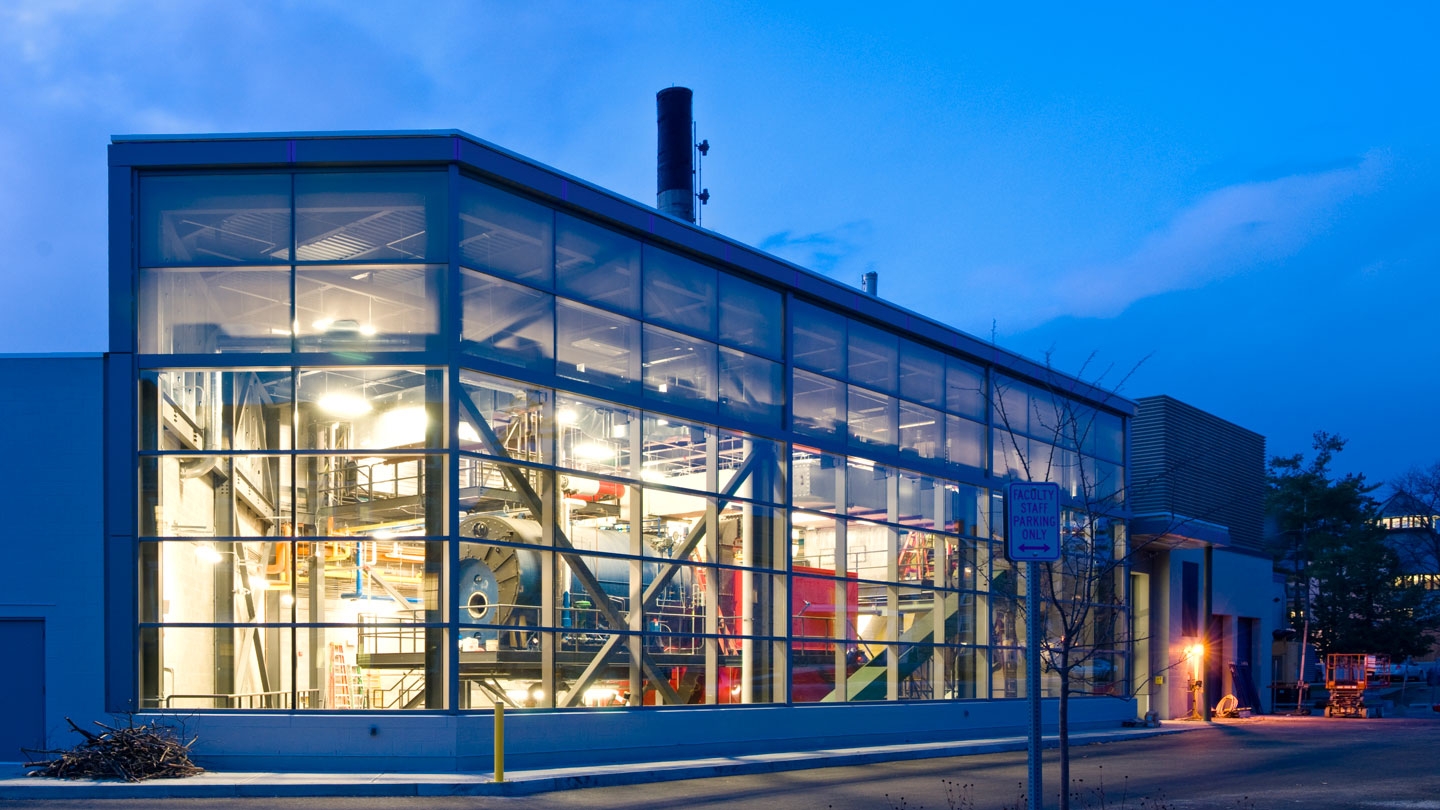 An exterior view of the Biomass Gasification Plant