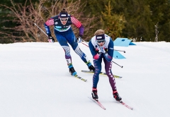 Skiers in the 2022 Olympics