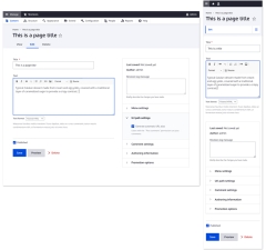 The node editing form in Drupal using the Claro theme