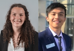 Portraits of Yardena Gerwin ’22.5 and Hoang Minh Hieu Nguyen ’23