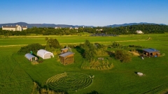 Aerial photo of The Knoll at Middlebury College