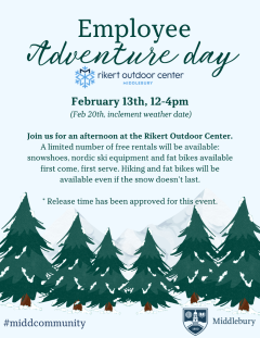 Employee Adventure Day at the Rikert Outdoor Center poster