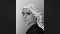 Black and White portrait of Rana Abdelhamid ’15