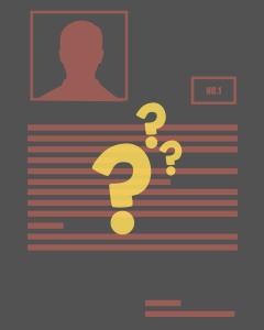 Question marks on list