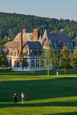 Chateau building on the Middlebury, VT campus