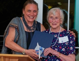 President Patton presents the Citizen's Award to State Rep. Betty Nuovo.