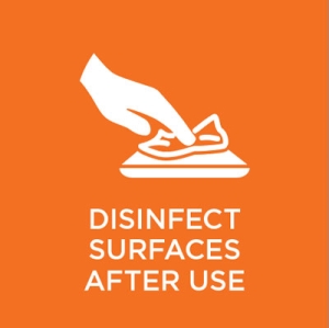 campus signs - disinfect