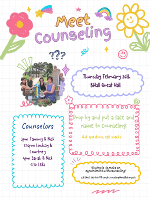 Meet with COunseling! 2/26/26